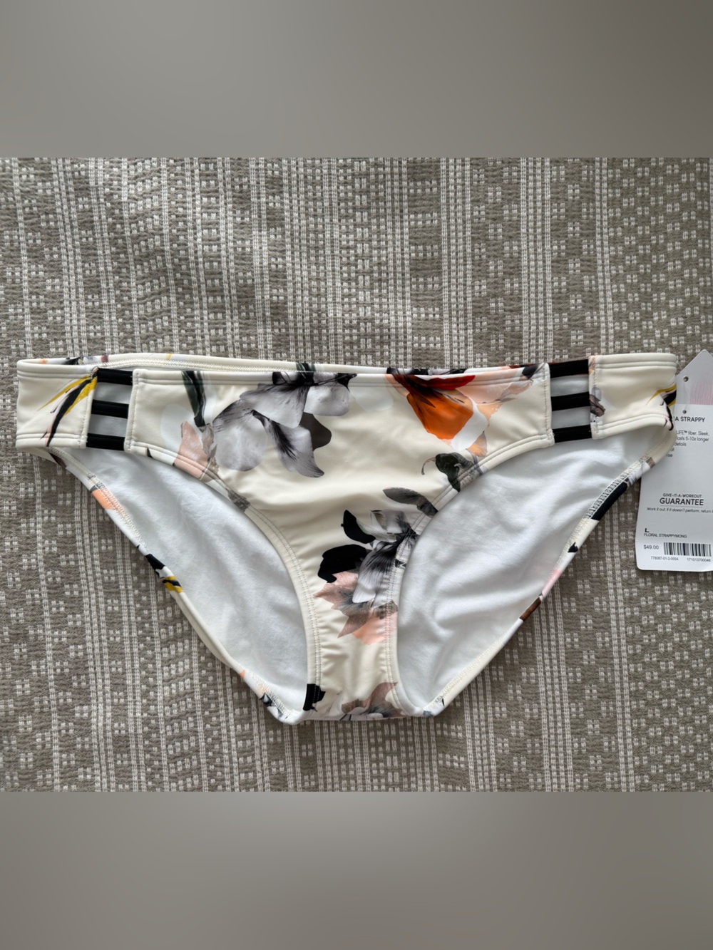NWT Athleta Floral Bikini Bottom - Size Large